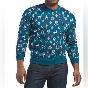 Greyson Story Telling Crewneck Sweater Size M Cashmere